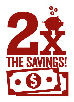 2x savings