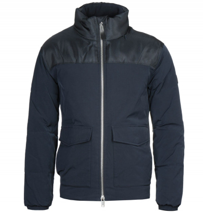 Armani Exchange Contrasting Insert Navy Blouson Jacket