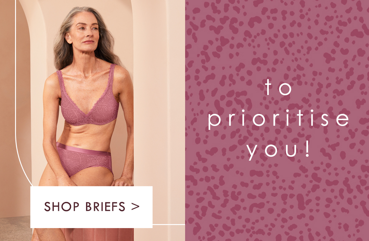 The perfect excuse to prioritise you. Shop Briefs.