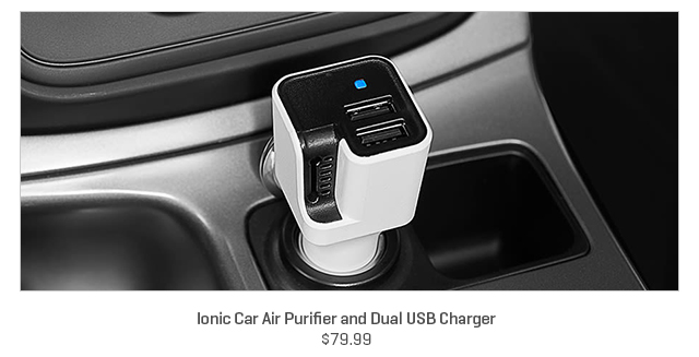 Ionic Car Air Purifier and Dual USB Charger