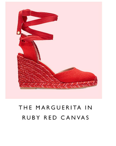 THE MARGUERITA IN RUBY RED CANVAS
