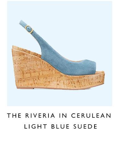 THE RIVERIA IN CERULEAN LIGHT BLUE SUEDE