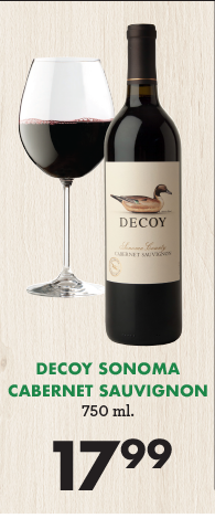 Decoy Sonoma Cabernet Sauvignon 750ml. - $17.99
