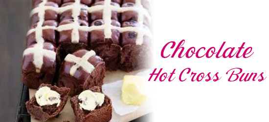 Chocolate Hot Cross Buns