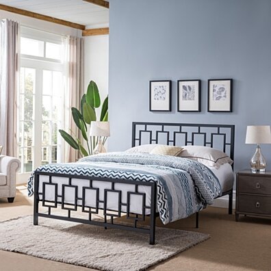 Dawn Modern Iron Queen Bed Frame