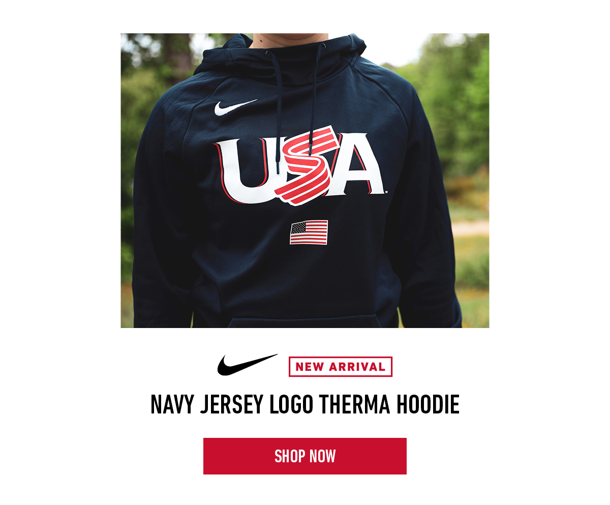 Navy Jersey Logo Therma Hoodie