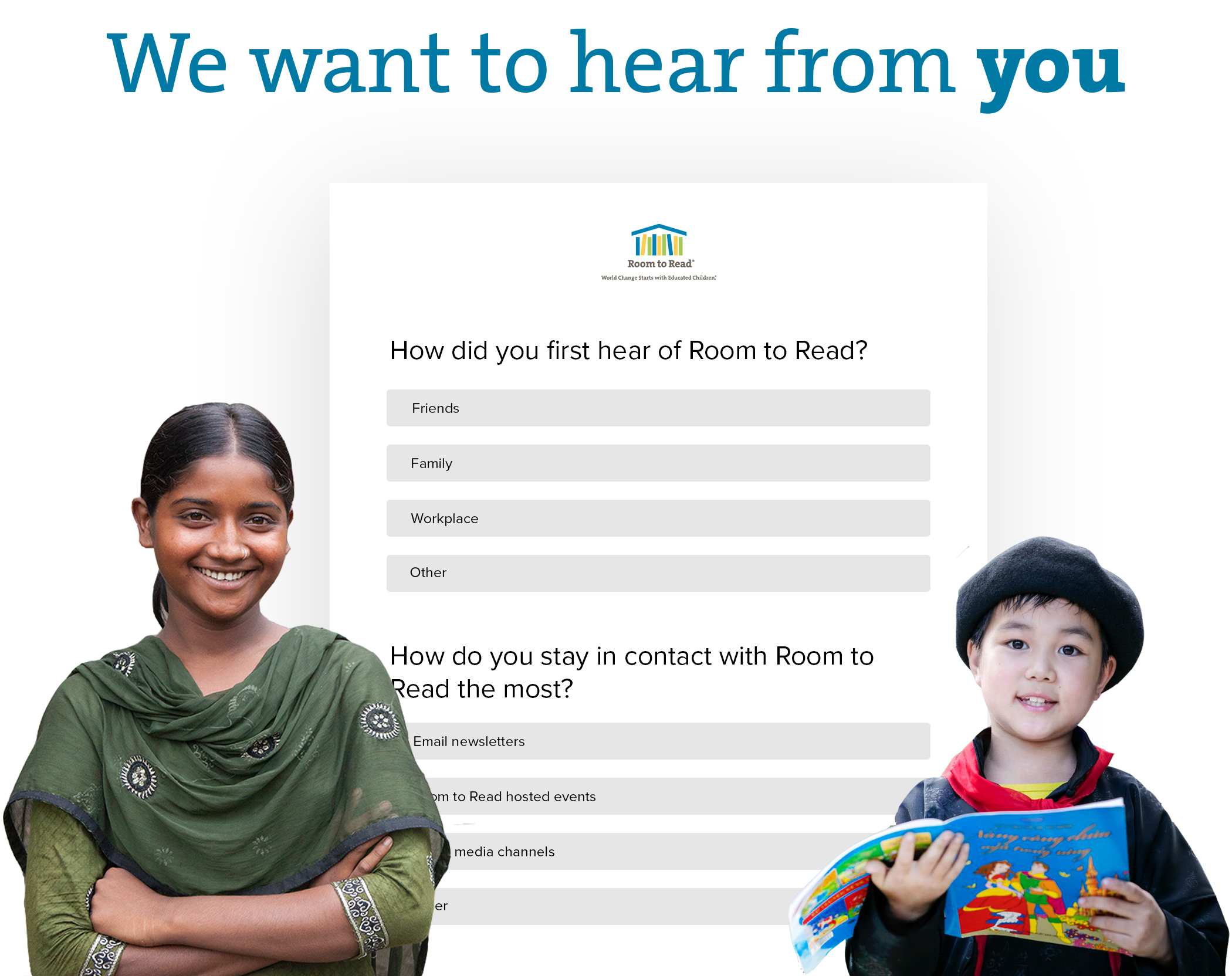 We want to hear from you!