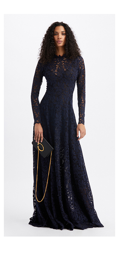 EYELET LACE GOWN