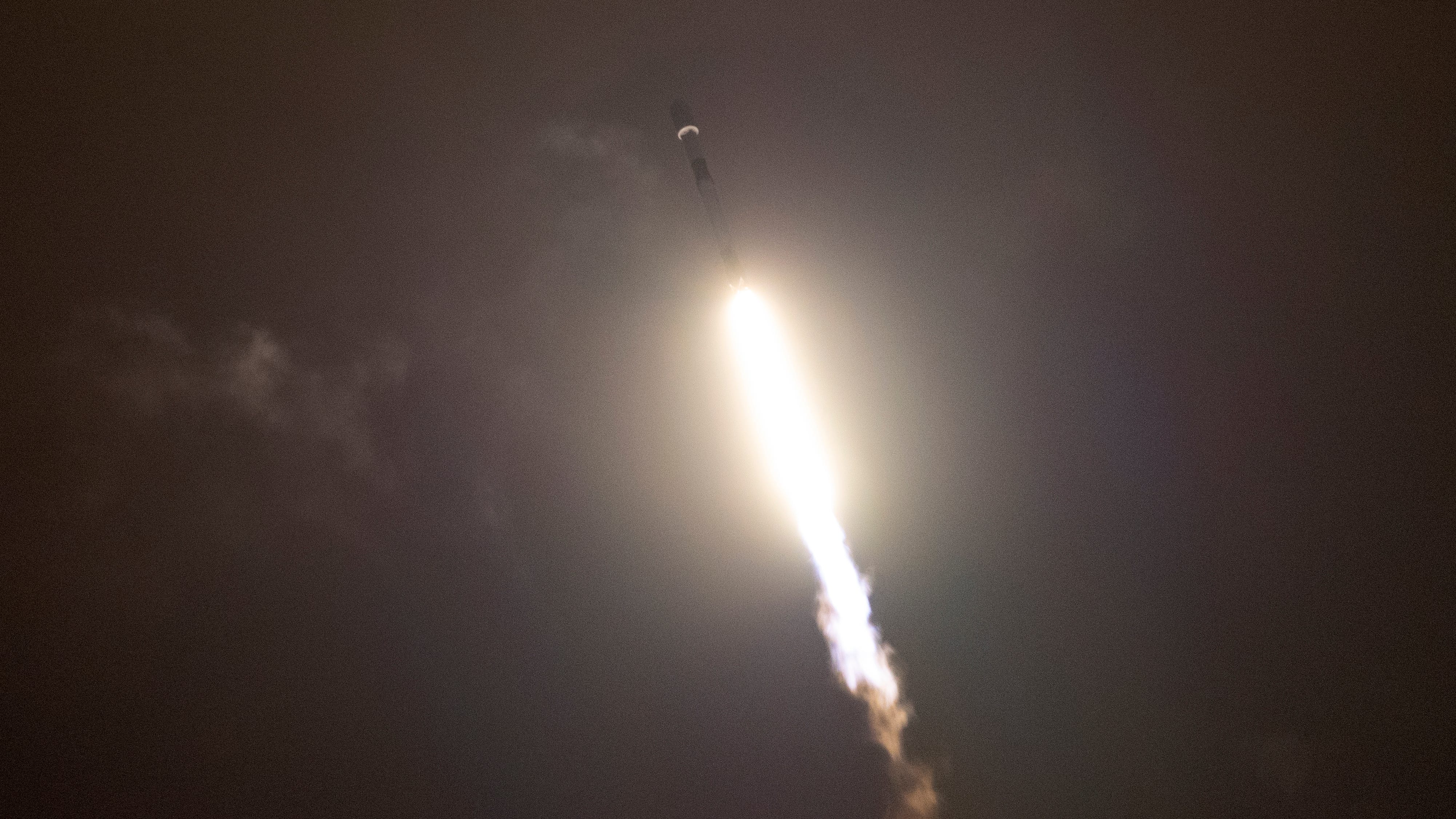 A SpaceX Falcon 9 rocket lifts off from Cape Canav