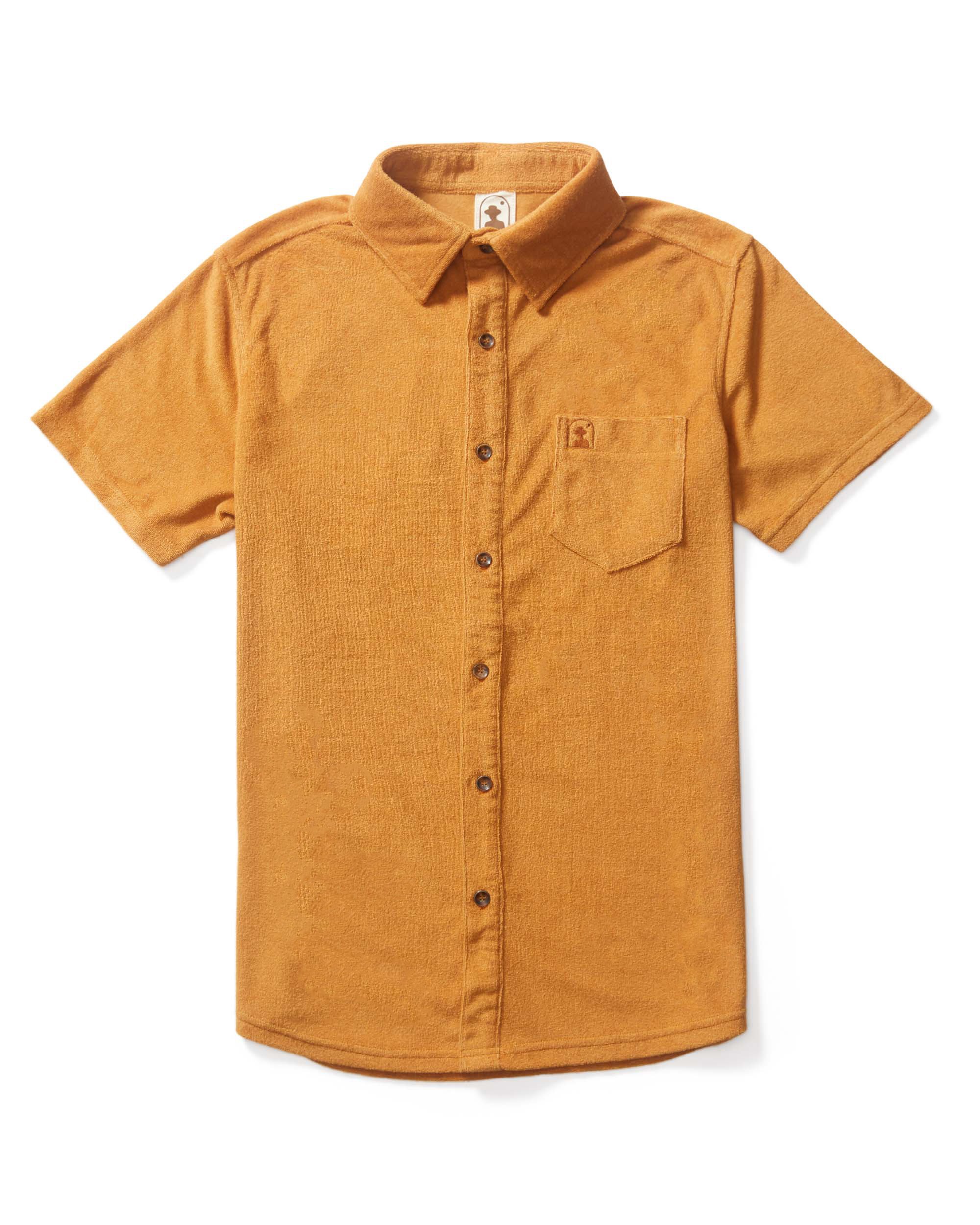 Image of The Tropez Terry Cloth Shirt - Burnt Sienna