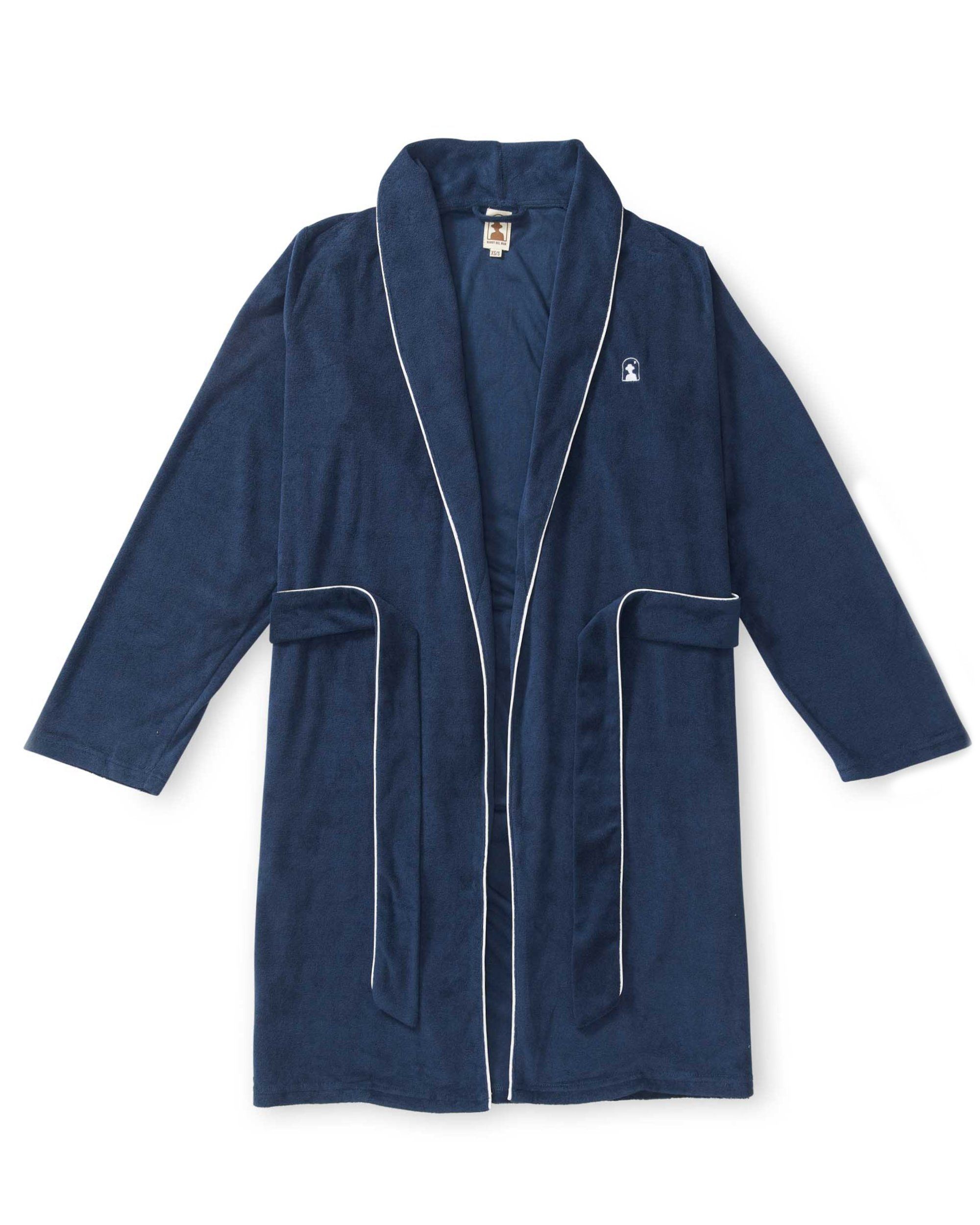 Image of The Tropez Terry Cloth Robe - Vintage Navy