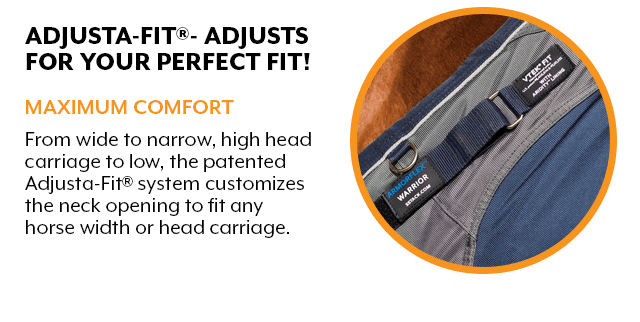 Adjusta-Fit gives your horse a customized fit around the neck.