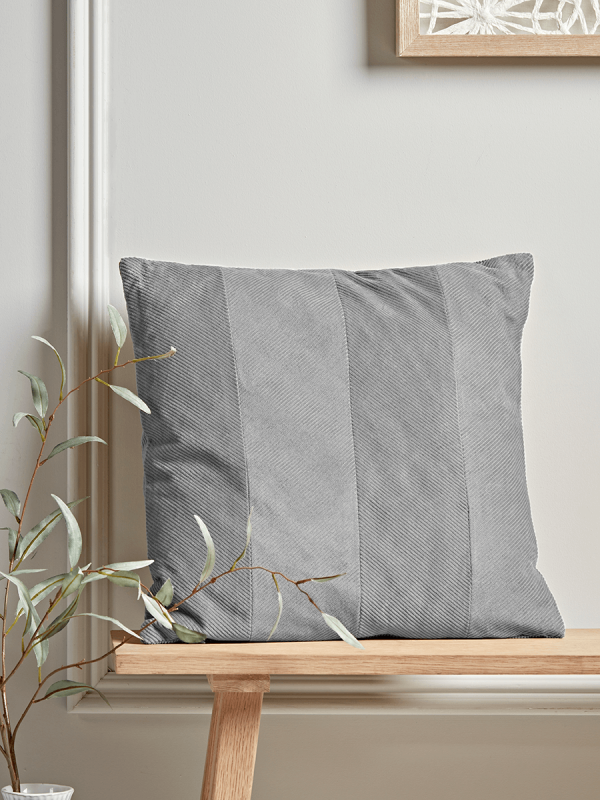 Corduroy Velvet Cushion - Grey