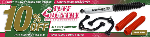 Save 10% on ALL Tuff Country Products