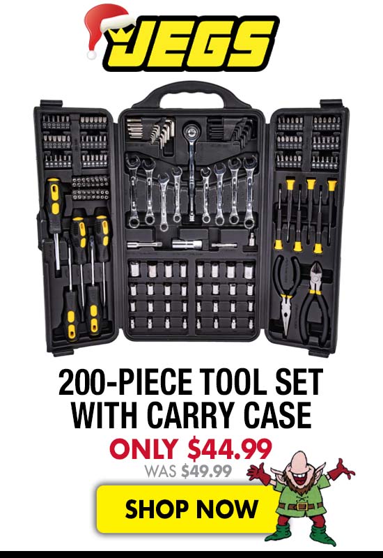 JEGS 200-Piece Tool Set with Carry Case - Only $44.99 Was $49.99