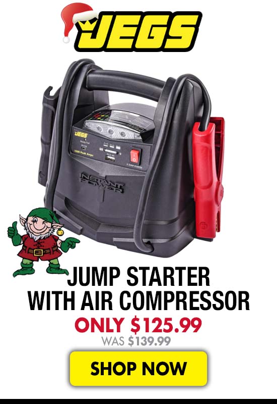 JEGS Jump Starter with Air Compressor - Now $125.99 Was $139.99