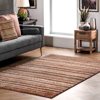 Rugs USA Brown Celeste Tribal Stripes rug - Casuals Rectangle 8'' x 10''
