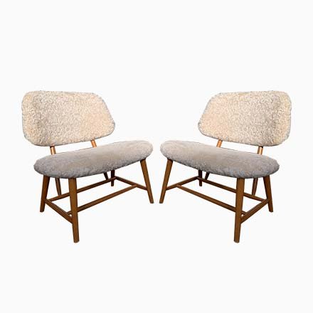 Image of Easy Chairs by Alf Svensson, 1950s, Set of 2