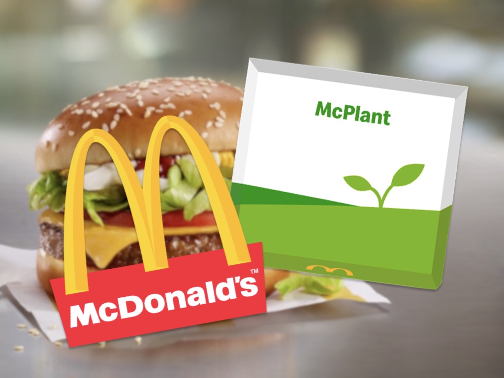 McDonalds mcPlant burger and packaging