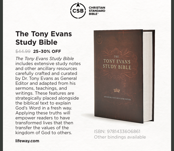 The Tony Evans Study Bible: 25-30% OFF