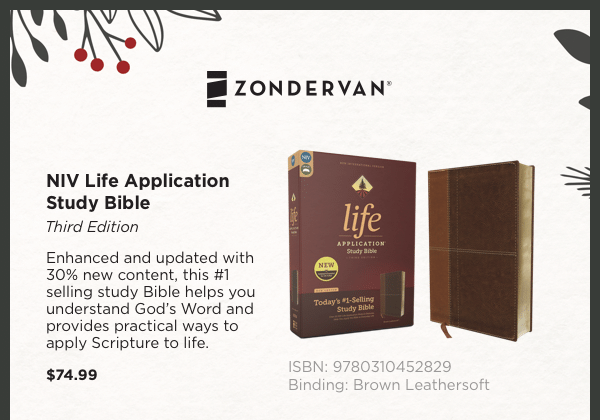 NIV Life Application Study Bible - $74.99