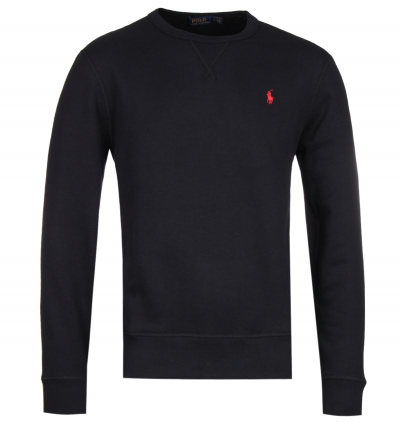 Polo Ralph Lauren Logo Fleece Black Sweatshirt