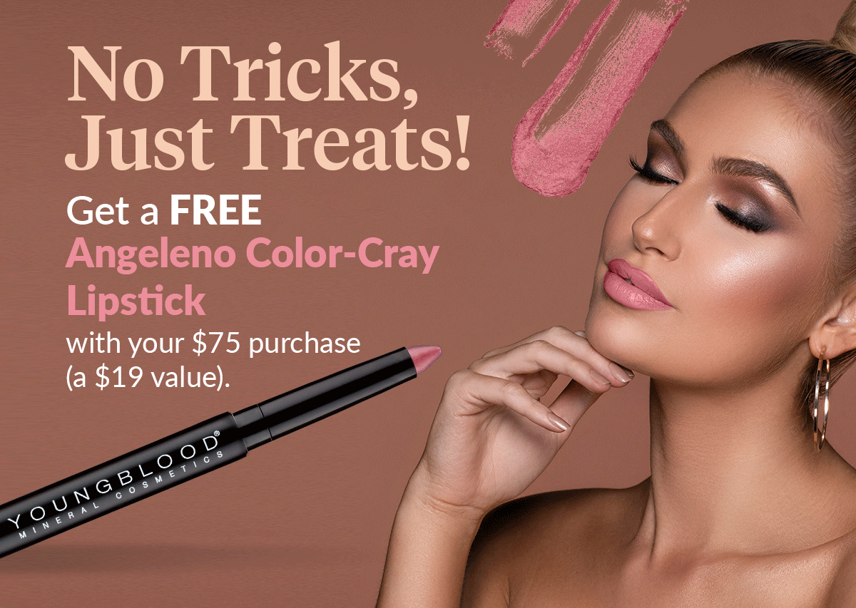 free angeleno lip crayon with $75 purchase
