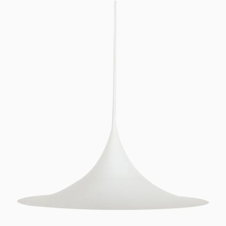 Image of White Semi Pendant Lamp by Claus Bonderup & Torsten Thorup for Fog & M?rup, 1970s