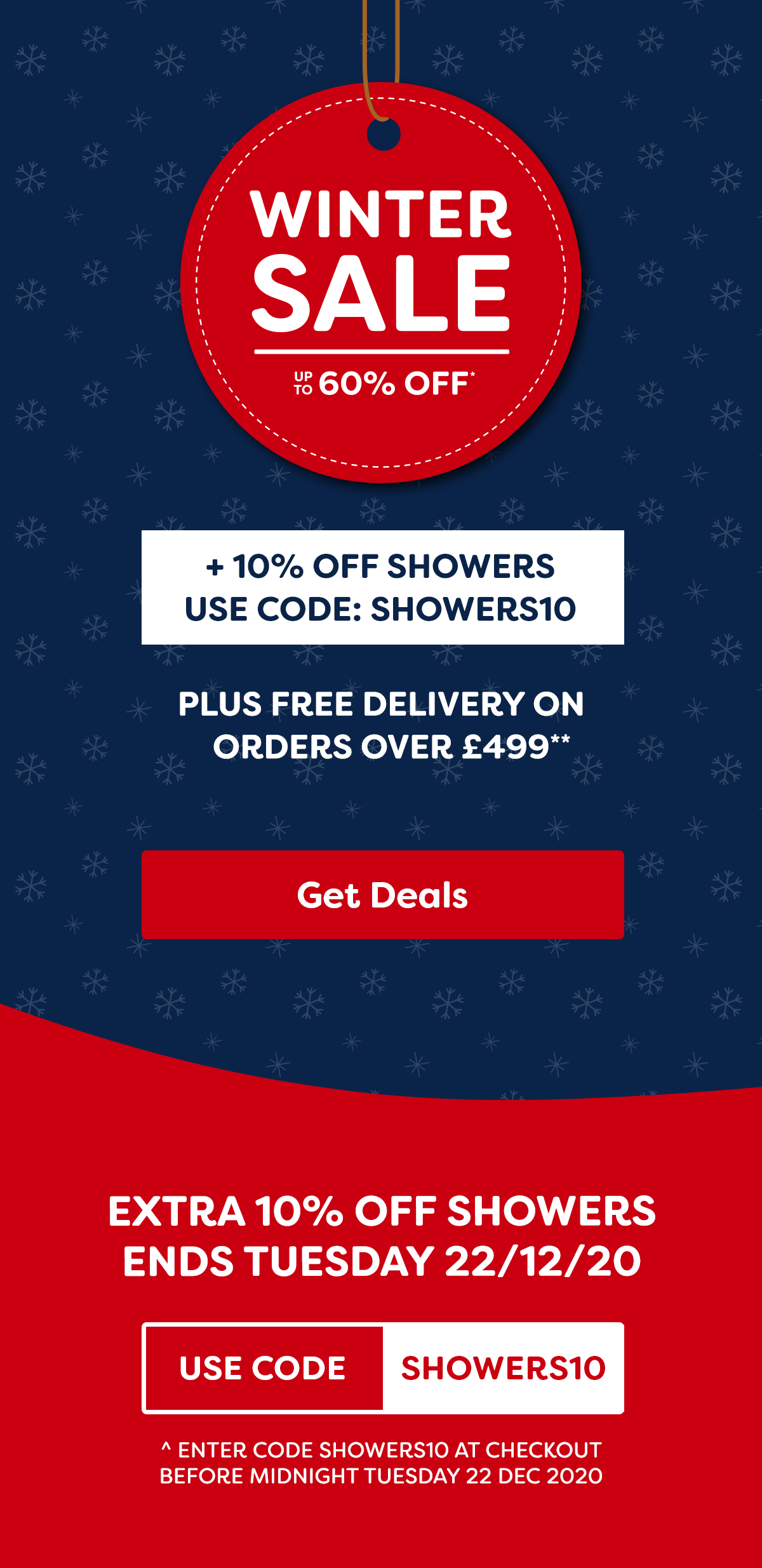 Winter Sale SHOWERS10 LAUNCH