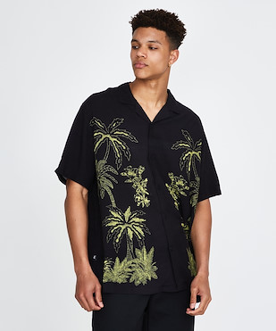 Stussy - Big Palm Shirt Black