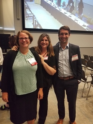 Heather Despres, Debbie Churgai and David Mangone stand together
posing at the FDA.