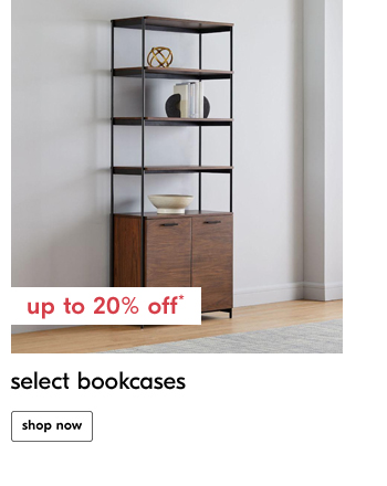 select bookcases. shop now