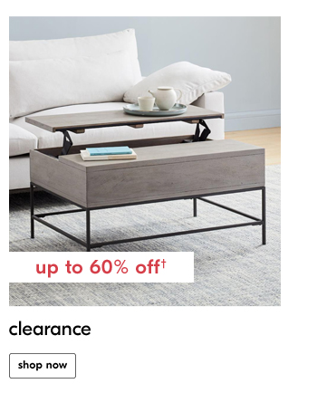 up to 60% off clearance. shop now