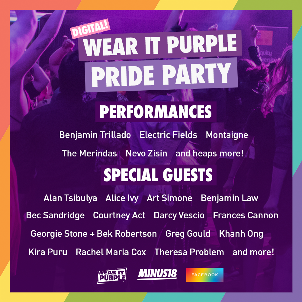 Wear it Purple Pride Party lineup