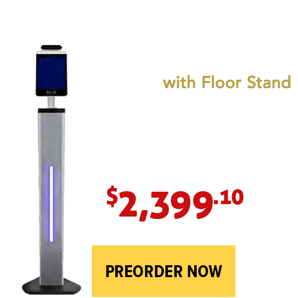 dynamic detection display kiosk with floor stand
