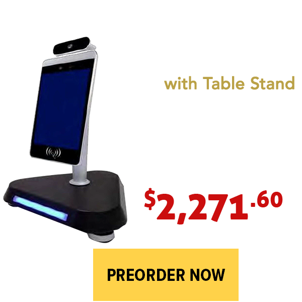 dynamic detection display kiosk with table stand