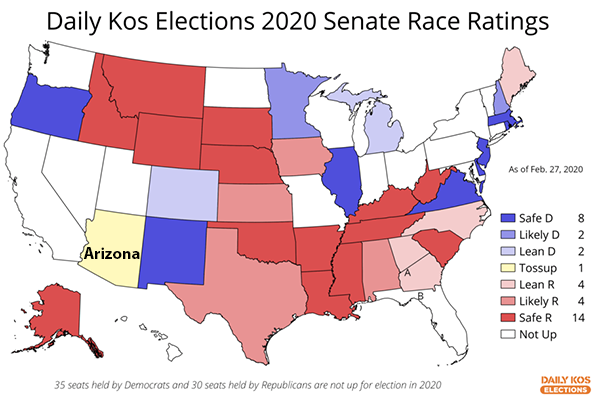 2020 Senate Race Ratings Map
