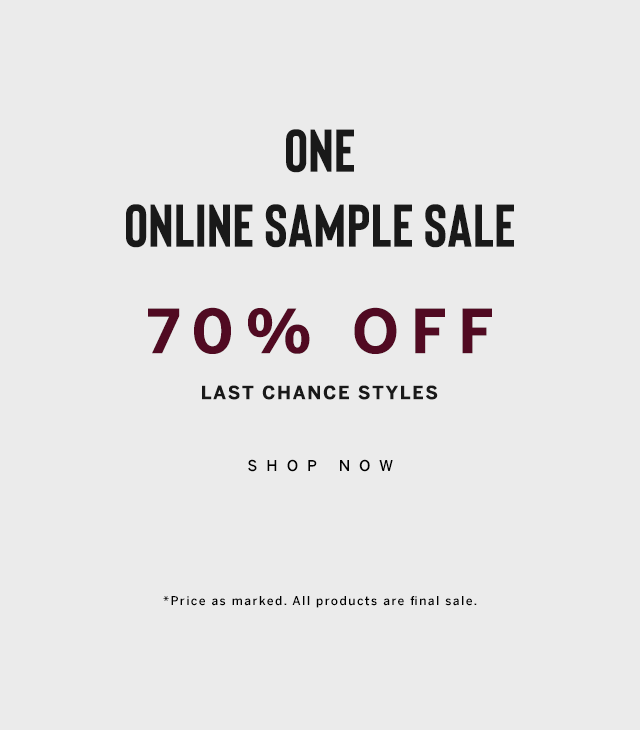 70% Off Sample Sale
