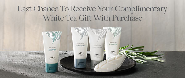 Last Chance To Receive Your Complimentary White Tea Gift With Purchase - Product Travel Set