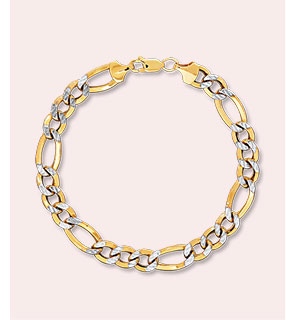 Men''s 10K Yellow Gold Chain Bracelet