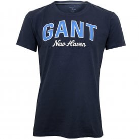New Haven Logo Crew-Neck T-Shirt, Insignia Blue
