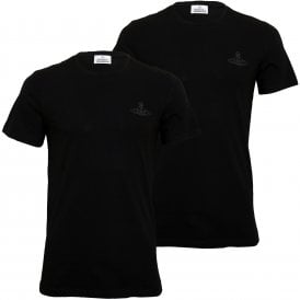 2-Pack Orb Logo Mercerised Jersey T-Shirts, Black