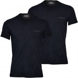 2-Pack Logoband Crew-Neck T-Shirts, Black