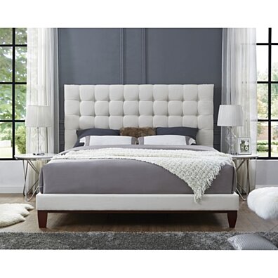 Fabrizio Linen Tufted Platform Bedframe - King/ Queen/ Full Twin | Upholstered | Modern and Contemporary | Inspired Home