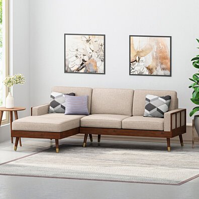 Michelle Fabric 3 Seater Sectional Set with Chaise Lounge