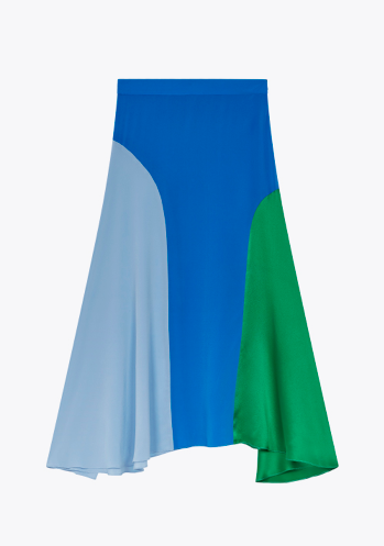 blue flash silk skirt