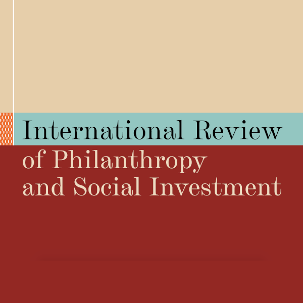 Cover image for the report, "International Review of Philanthropy and Social Investment"