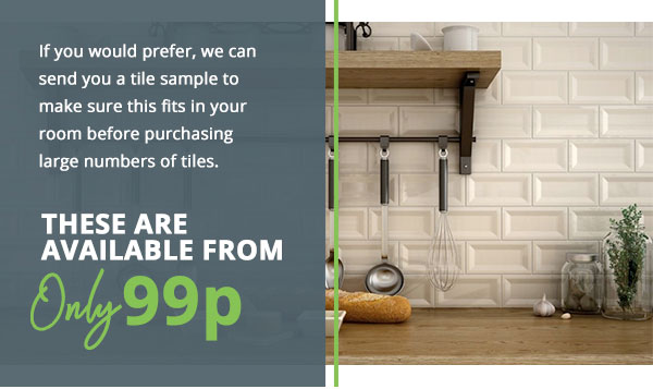 if you would prefer, we can send you a tile sample to make sure this fits in your room before purchasing large numbers of tiles - these are available from only 99p