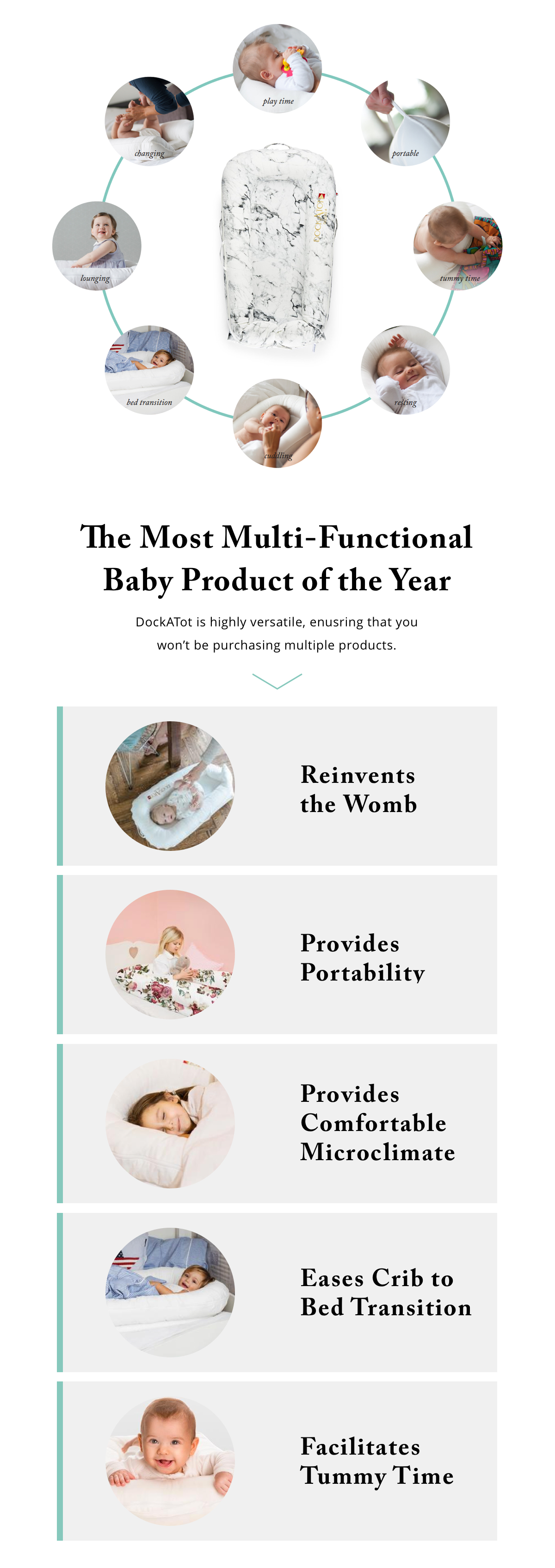 dockatot is a multifunctional baby product