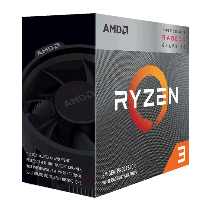 AMD Ryzen 3 3200G Picasso 3.6GHz Quad-Core AM4 Boxed Processor with Wraith Stealth Cooler